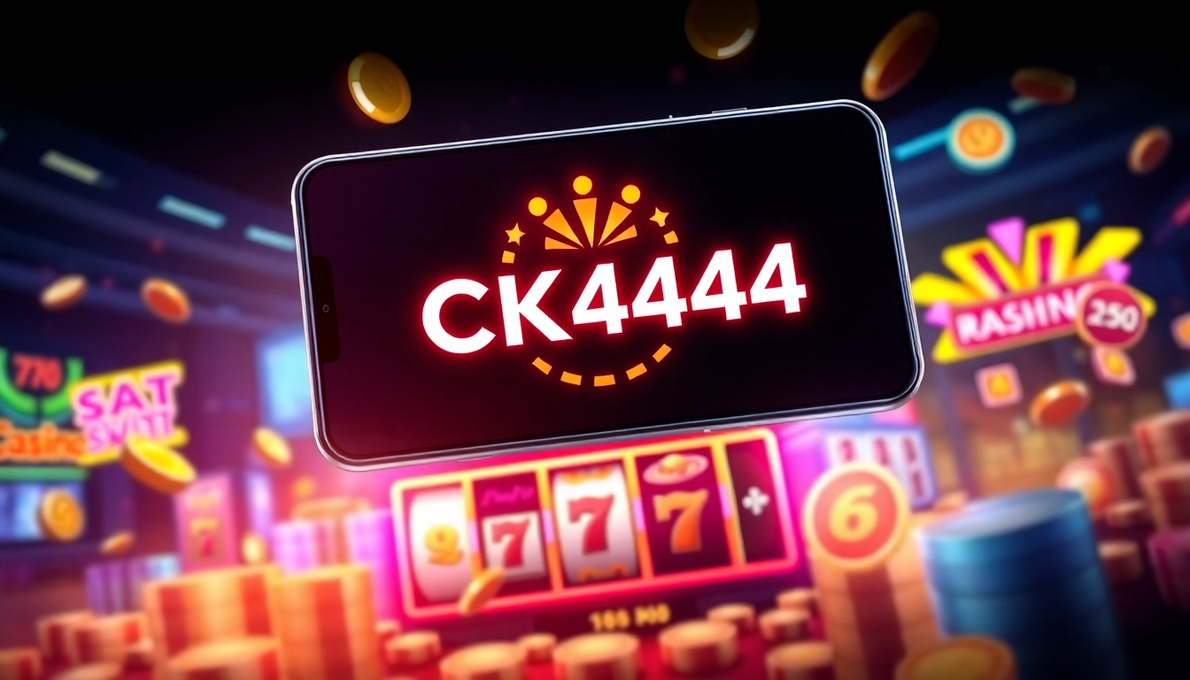Engaging CK4444 com app interface featuring slots and live casino games for Bangladesh players, showcasing secure online gaming experience.