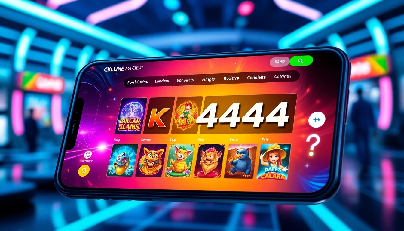 Access the ck4444 com app seamlessly on mobile, showing vibrant casino games and user-friendly interface for Bangladesh players.