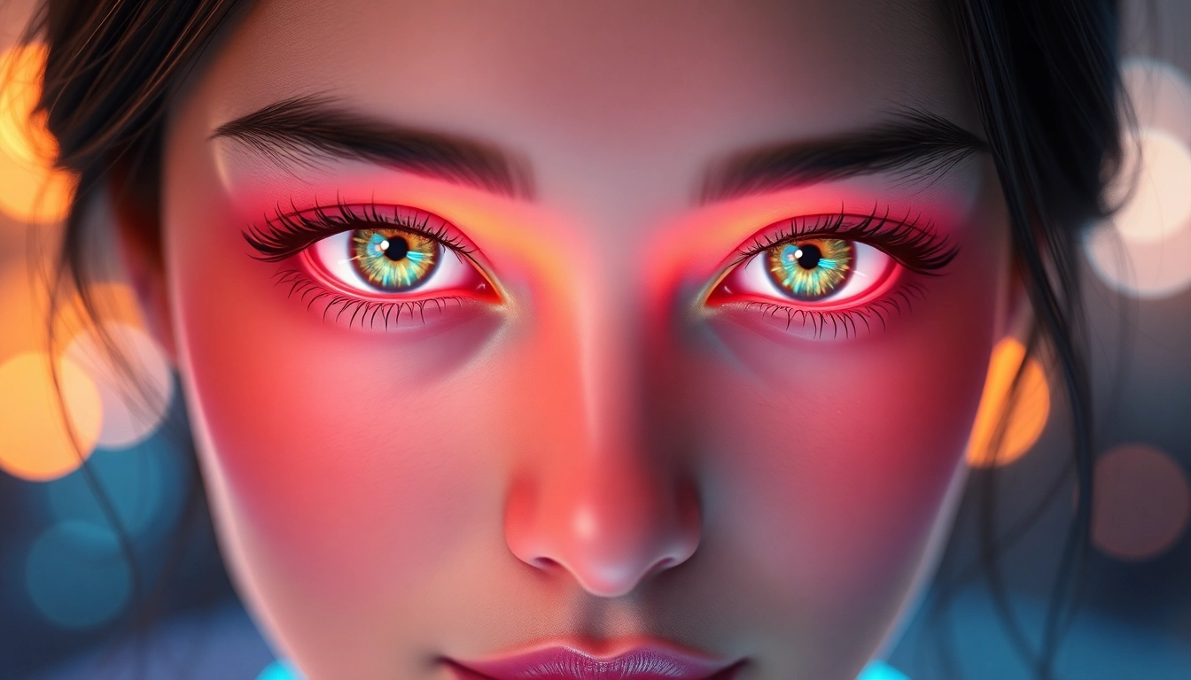AI girlfriend interacting with a user through a sleek holographic interface, showcasing realistic features and emotional connection.